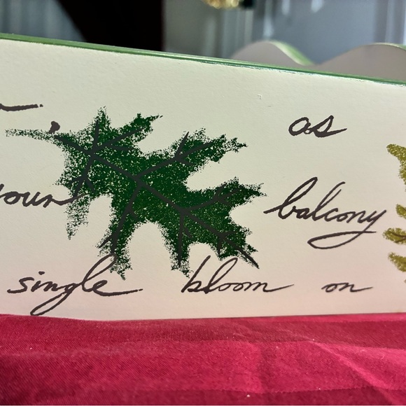 VTG Home Interiors Botanical Autumn Leaf Wooden Caddy Tray - EUC - Picture 3 of 10